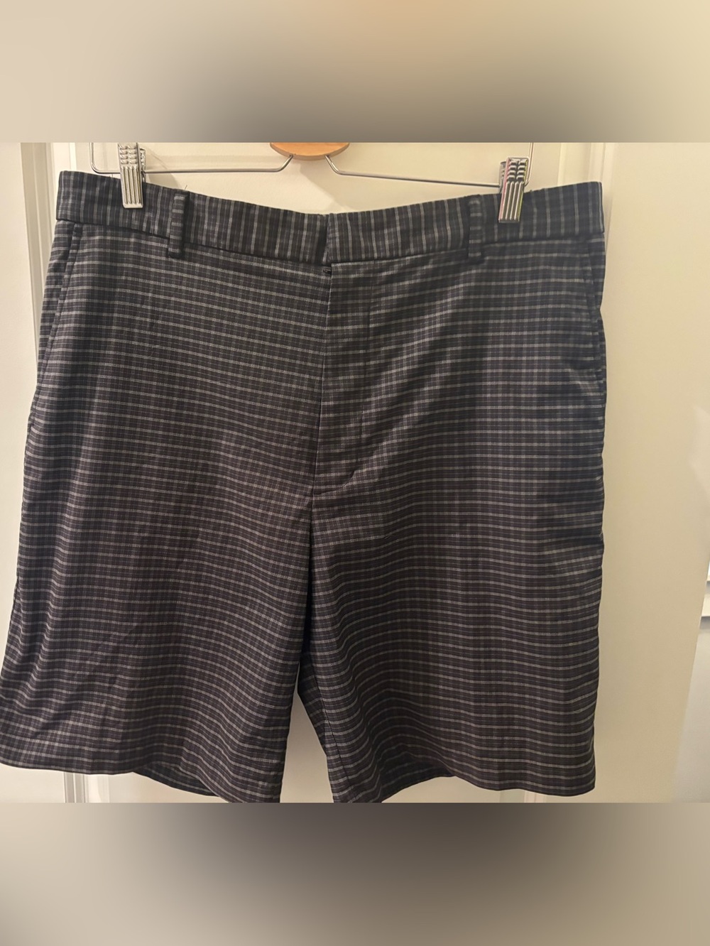 Walter Hagen Black Plaid Chino Shorts Size 36